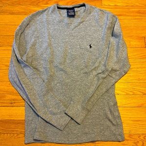 Men’s Polo Ralph Lauren Heather Grey Long Sleeve Thermal Shirt